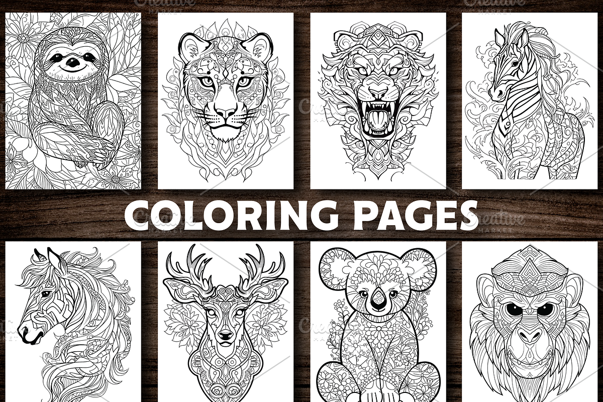 500 Animal Mandala Coloring Pages, an Animal Illustration by Design Station (Photo 2 of 5)