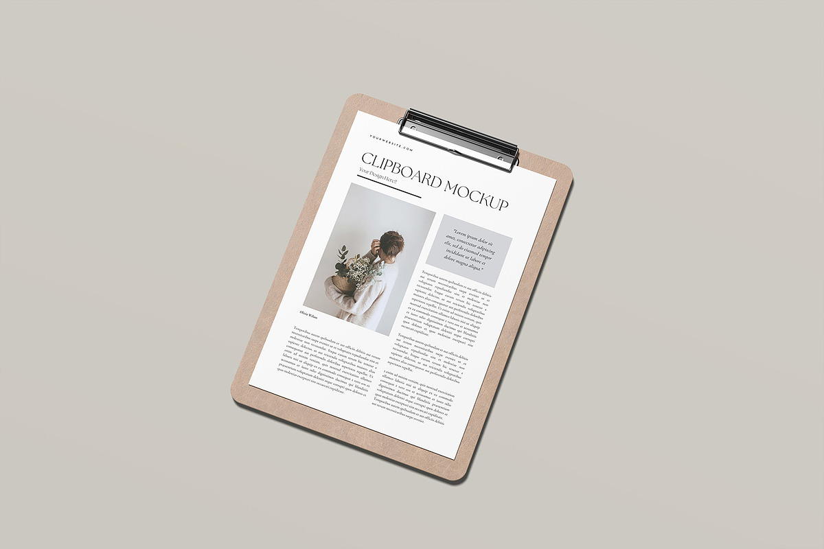 Clipboard Mockup, an Advertising Mockup by ZifaraDesign (Photo 3 of 5)