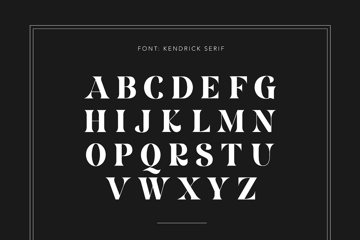 Kendrick Serif, a Serif Font by Hustle Supply Co. (Photo 2 of 7)
