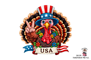 Patriotic Turkey Sublimation PNG, a Graphic by Clipart Bloom (Thumbnail 3 of 11)