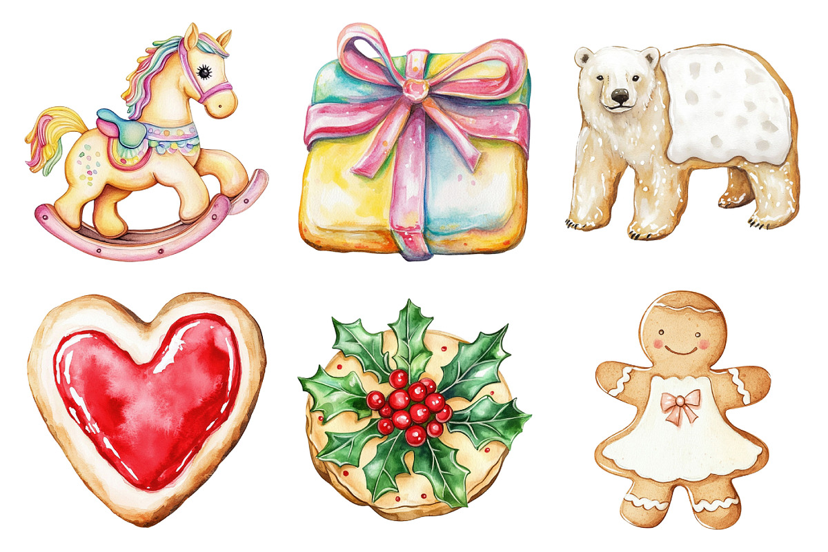 Christmas Cookie Sublimation Clipart, an Illustration by Daily.Designs (Photo 3 of 5)