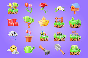 3D Spring Element Icon Vol 3