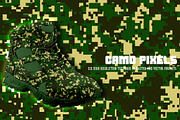 Camo Pixels, a Texture Graphic by Digital Art Creations (Thumbnail 1 of 6)
