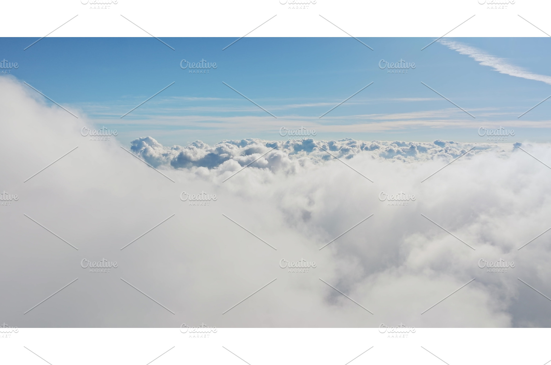 Aerial view of cumulus clouds from, a Nature Photo by Goinyk