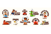 Cartoon Y2K groovy animal pirates, an Animal Illustration by Buch&Bee (Thumbnail 3 of 3)