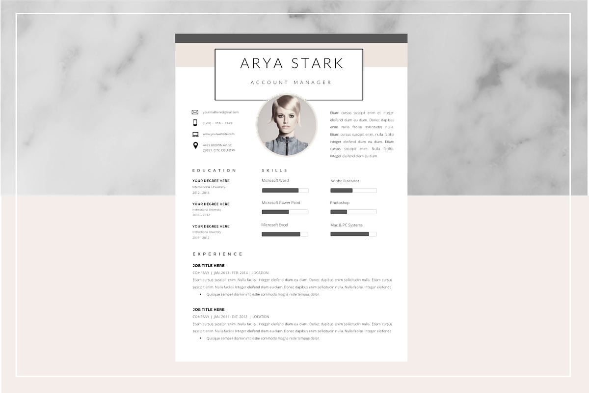 Ayra Stark Resume Template, a Resume Template by PAPPERMINT RESUME STUDIO (Photo 1 of 4)