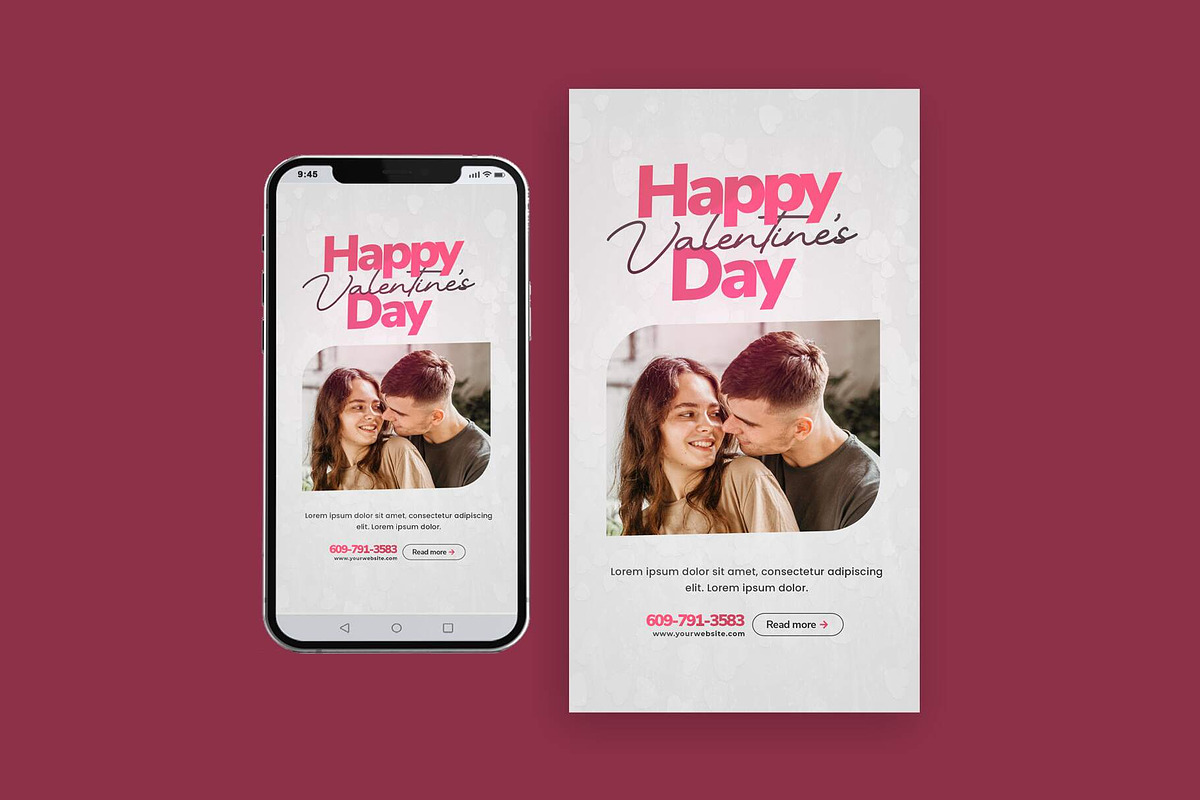 Valentine's Day Instagram Bundle, a Social Media Template by Saman Osama (Photo 3 of 5)