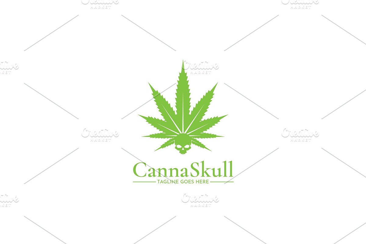 Cannabis Skull Logo Design, a Branding & Logo Template by My Miracle