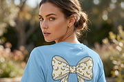 Banana Pattern Coquette Bow PNG, a Shirt Mockup by Vector Stall (Thumbnail 2 of 16)