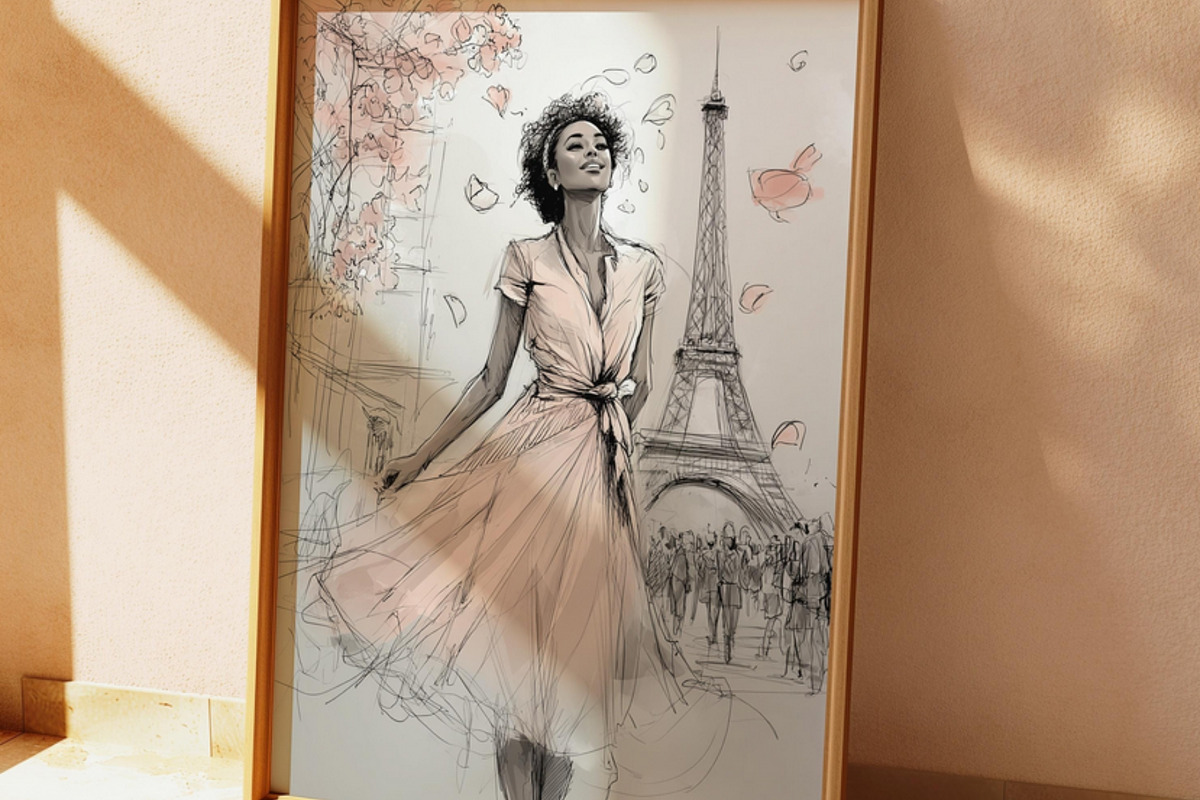 Paris Chic African American Wall Art, a Decorative Illustration by PrintablesByFranklyn (Photo 10 of 11)
