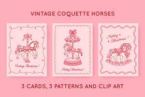 Vintage Coquette Horses