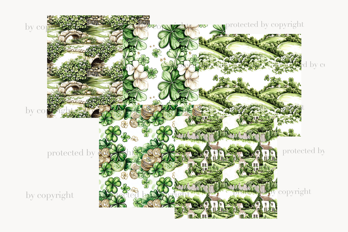 St Patricks Day Digital Paper, a Pattern Graphic by GlamArtZhanna (Photo 4 of 4)