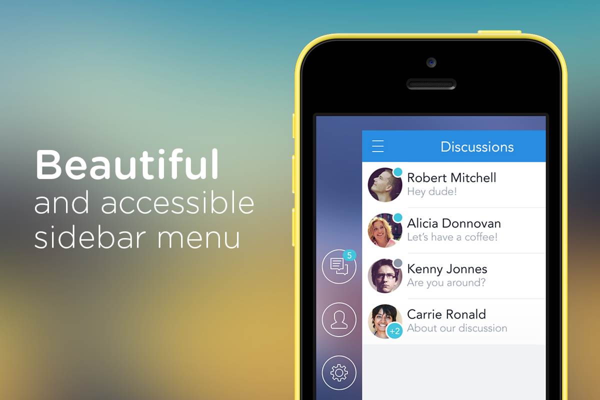 Messaging Application iOS7 Ready, an App Template by The Major (Photo 4 of 5)