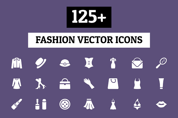 125+ Fashion Vector Icons preview 6