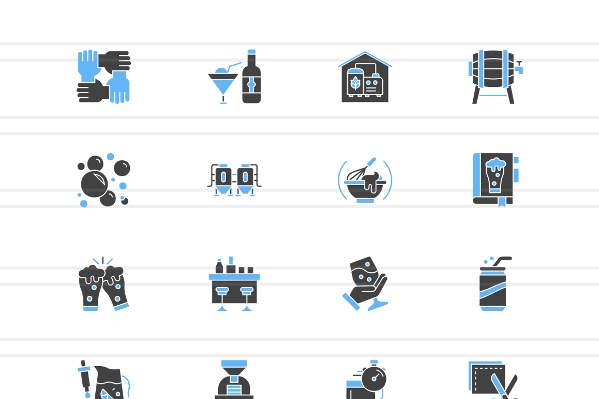 Home Brewing & Craft Beverages Icons, an Icon by IconBunny (Photo 2 of 2)