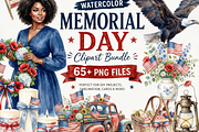 Watercolor Memorial Day Clipart, a Person Illustration by Tanya Kart (Thumbnail 11 of 11)