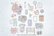 Baby nursery clipart collection, an Illustration by Nevermind (Thumbnail 2 of 6)