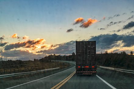 Cargo truck at highway, tierra del fuego, argentina, a Transportation Photo by DanFLCreativo