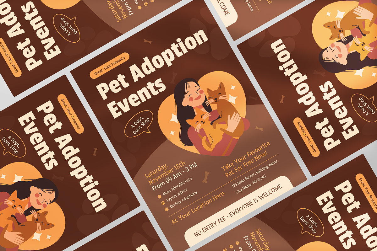 Pet Adoption Events Flyer, a Flyer Template by Annora Studio (Photo 3 of 5)