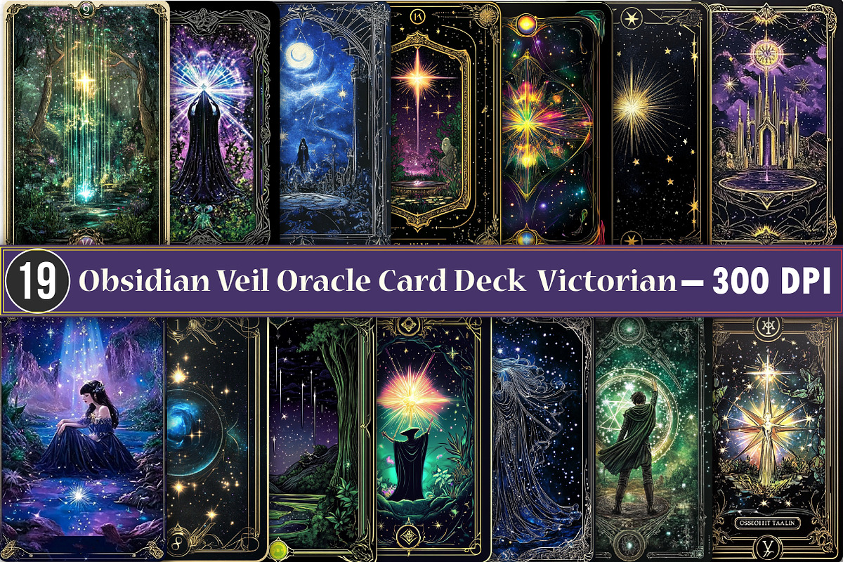 Obsidian Veil Oracle _ Card Tarot, an Illustration by SinaCreation (Photo 1 of 5)