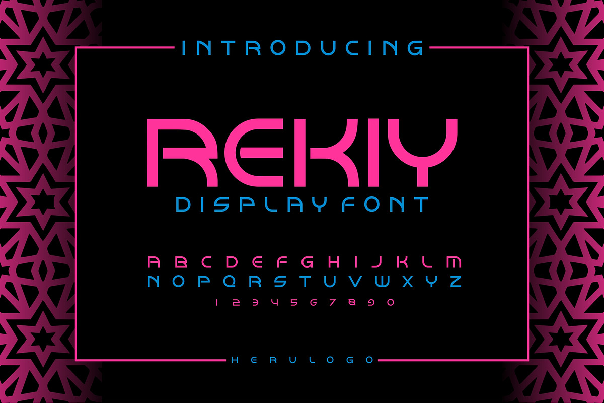 REKIY DISPLAY, a Sans Serif Font by herulogo (Photo 1 of 5)