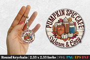 Fall Round Keychain SVG PNG Bundle, an Illustration by Actual Pixel (Thumbnail 12 of 20)