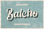 Baleho - Retro Brush Font, a Script Font by Typefactoryco (Thumbnail 1 of 9)