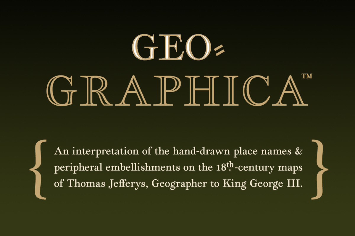 Geographica, an old map serif typeface preview 5