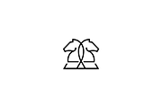 Minimalist Chess Knight Logo, a Branding & Logo Template by Luxury Logos (Thumbnail 3 of 4)