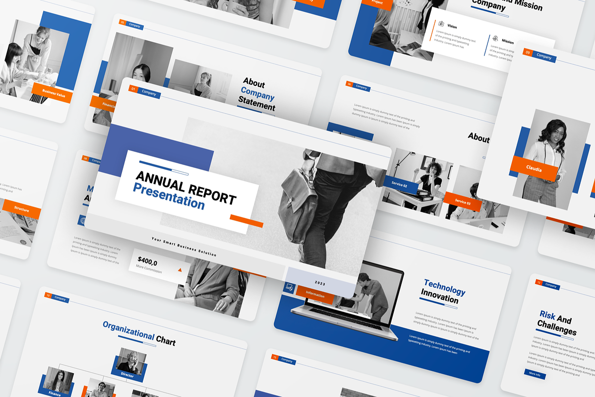 Annual Report Keynote Template, a Presentation Template by SquidPixey (Photo 5 of 6)