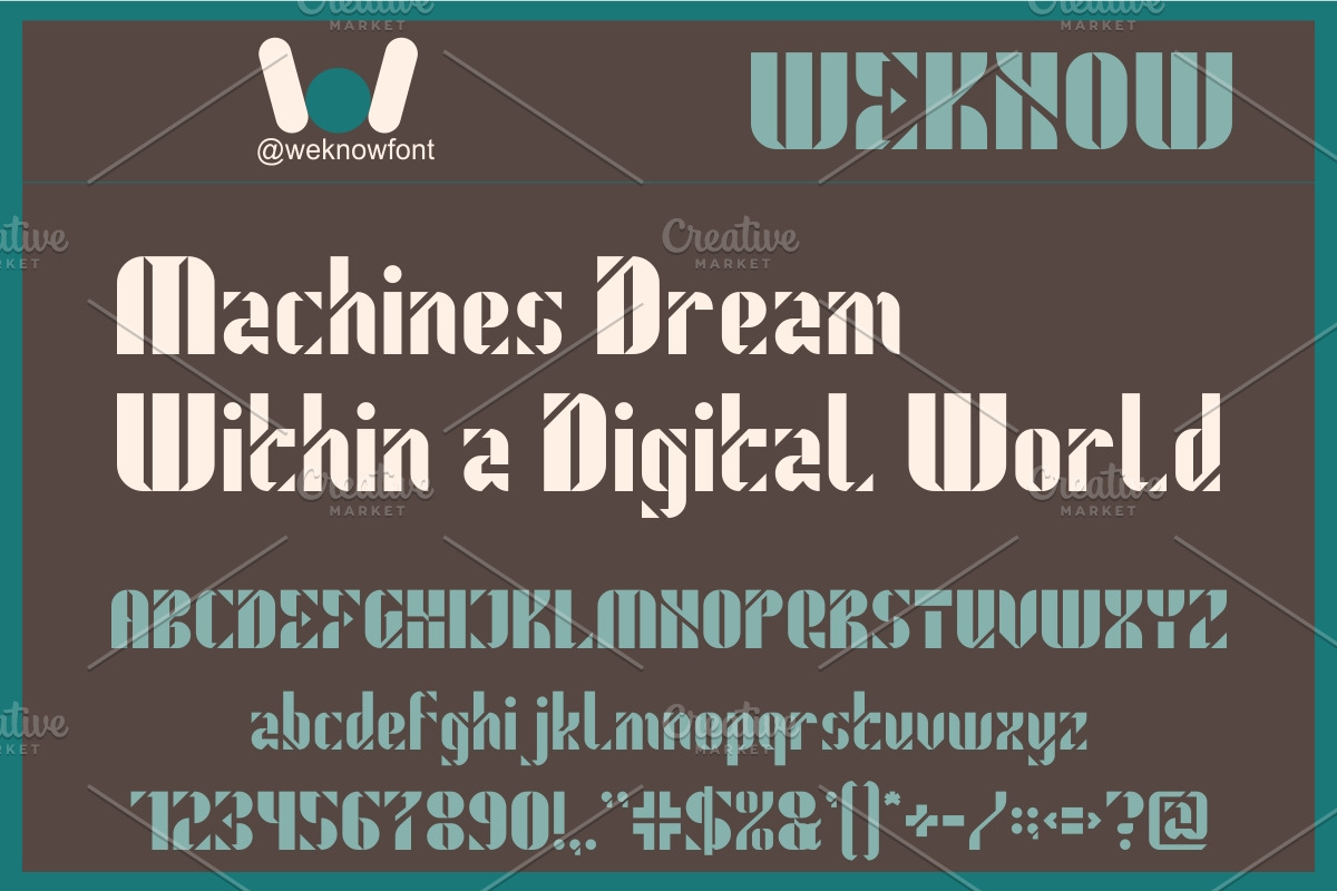 Robot life font, a Sans Serif Font by weknow (Photo 2 of 8)
