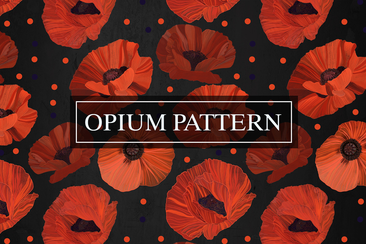 OPIUM PATTERN, a Pattern Graphic by ANAKOTO (Photo 7 of 14)