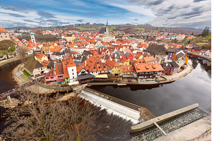Panoramic view of Cesky Krumlov, an Architecture Photo by kavalenkava