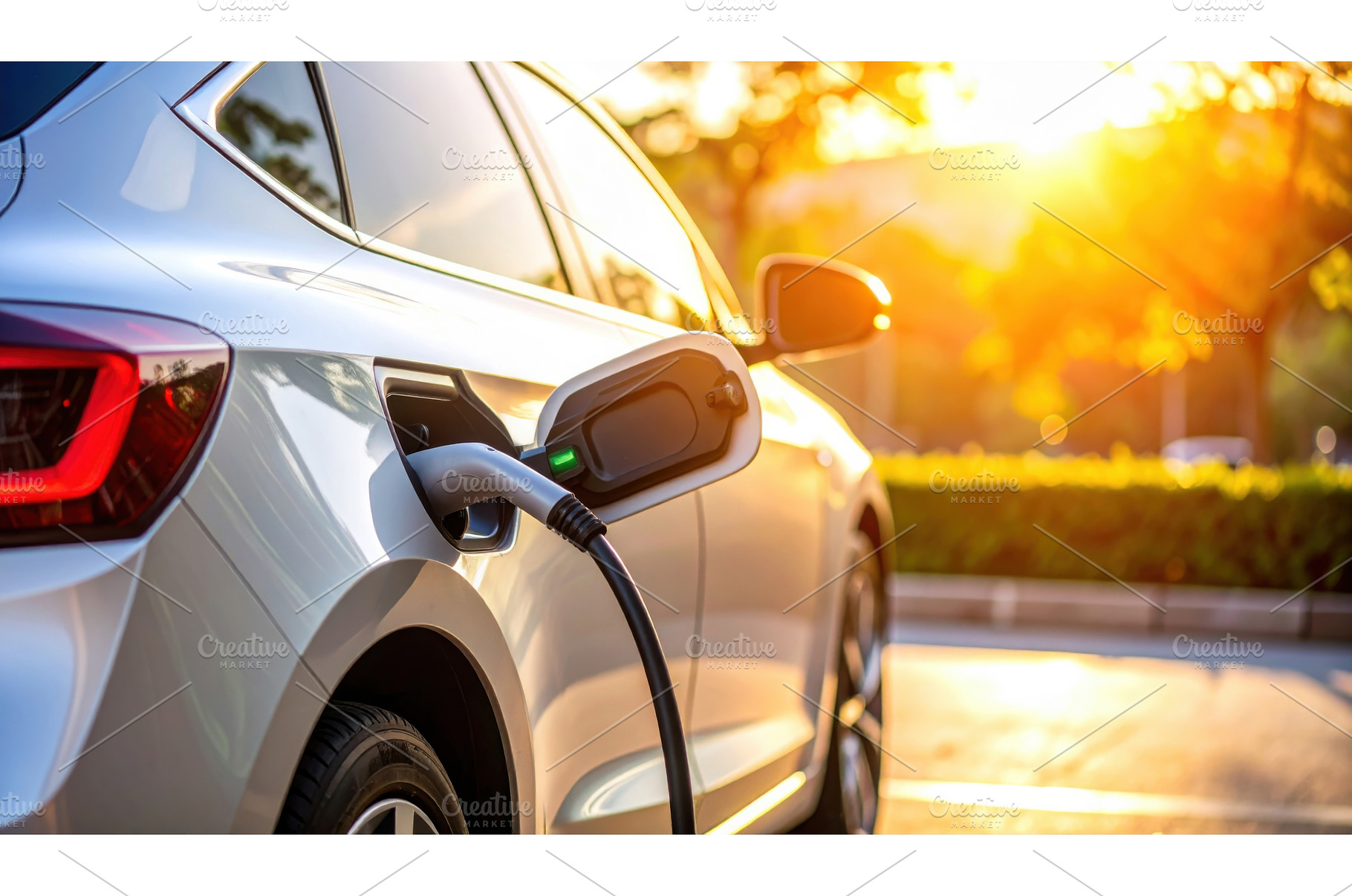 An electric vehicle charging in a, a Transportation Photo by Igor Tichonow