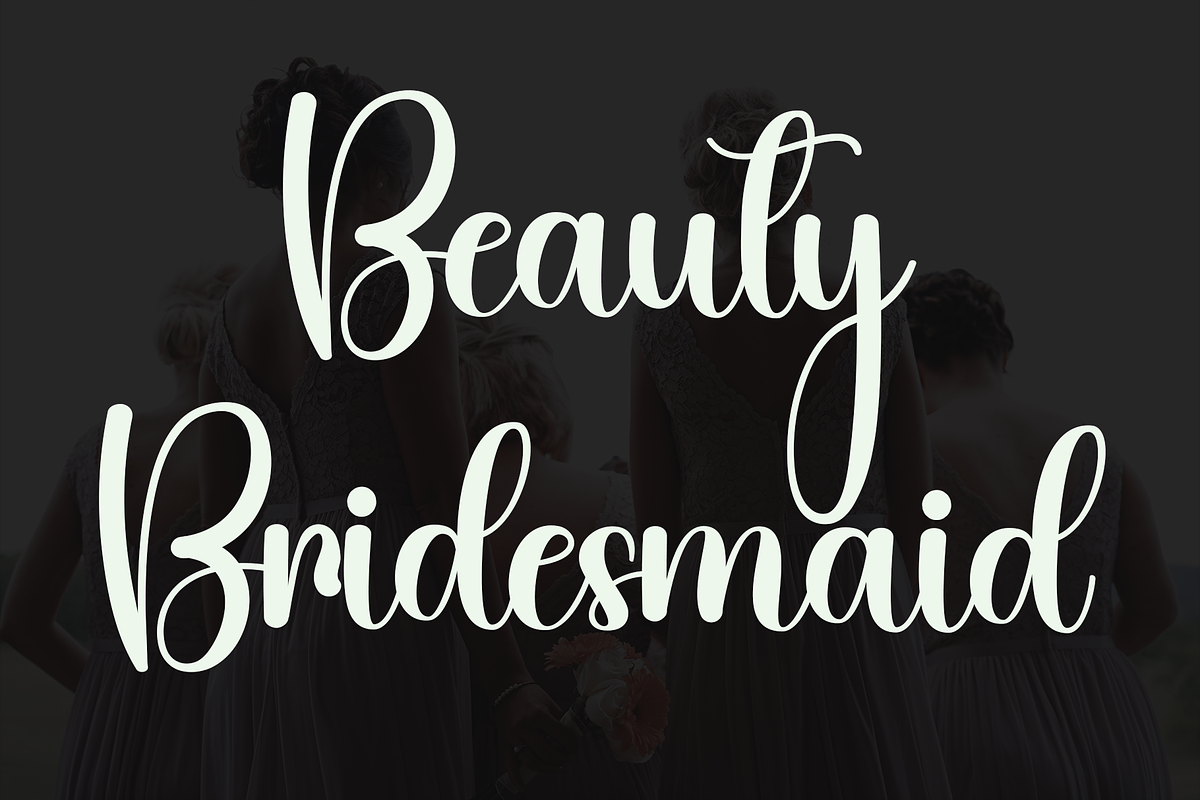 Bridesmaid, a Font by FreshTypeINK (Photo 8 of 8)