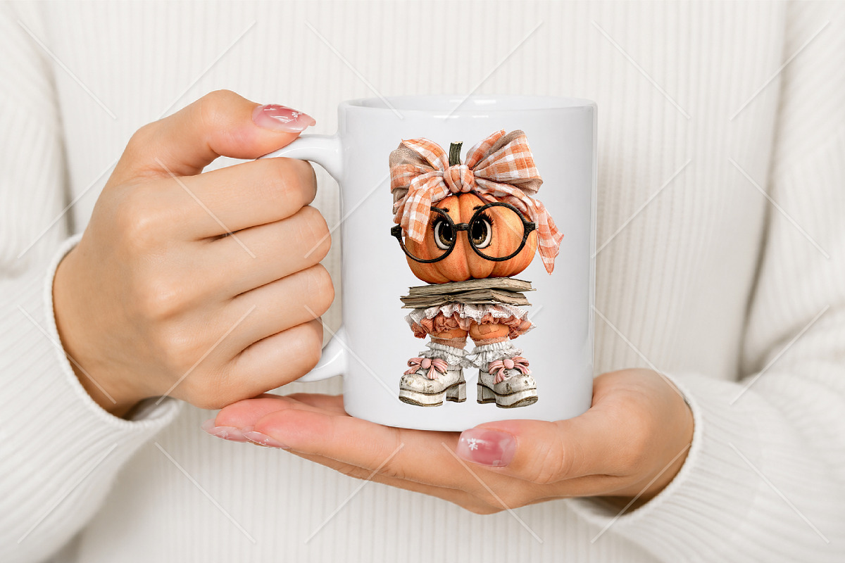 Whimsical Pumpkin With Legs Clipart, a Seasonal Illustration by Canvas Craft (Photo 9 of 10)