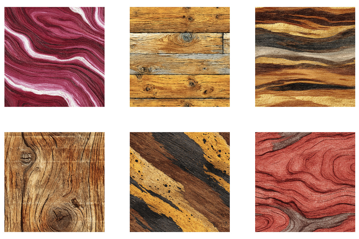 Wood Digital Textures Paper Pack, a Pattern Graphic by CreationArt (Photo 4 of 5)