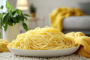 A delicious plate of noodles, a Photo by Pavel_design