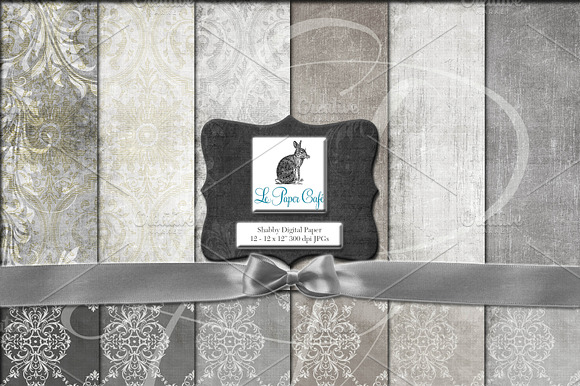 Neutral Damask Solid Pattern Paper