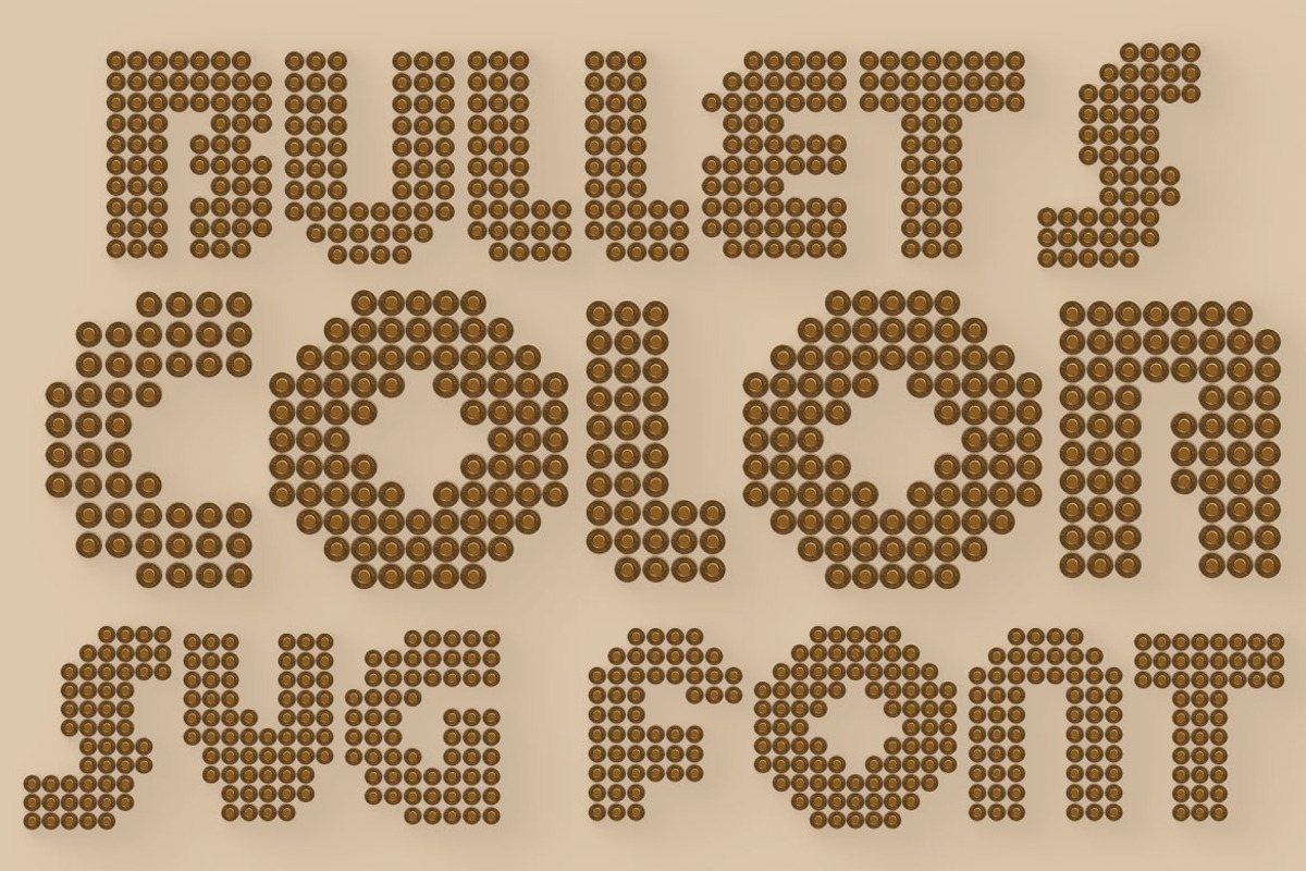 Bullets - Color SVG Font, a Font by Deeezy
