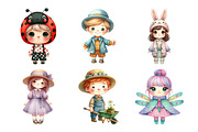 Quirky Cute Little Kids Clipart, an Illustration by Daily.Designs (Thumbnail 3 of 5)