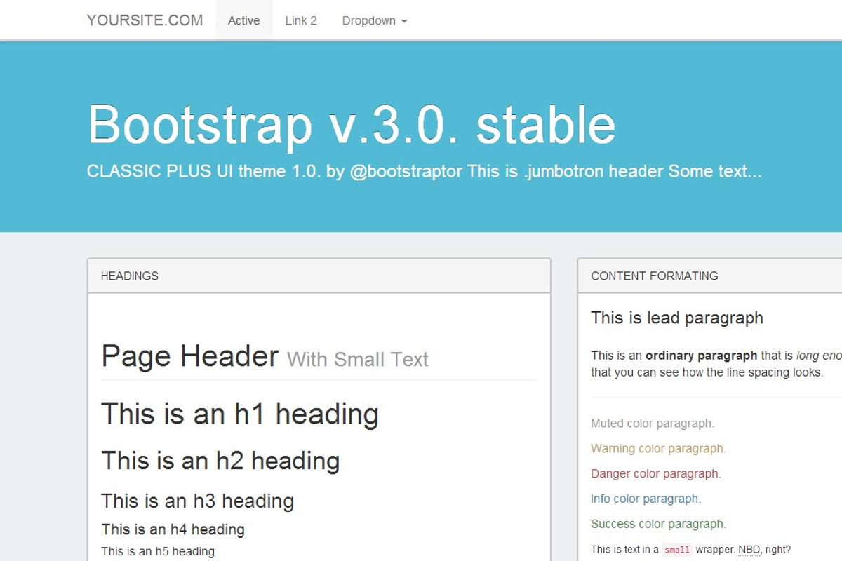 Bootstrap 3.0. WhiteFlatty theme, a Bootstrap Template by Bootstraptor (Photo 1 of 4)