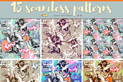 Hand drawn seamless pattern, a Pattern Graphic by Allween (Thumbnail 5 of 8)