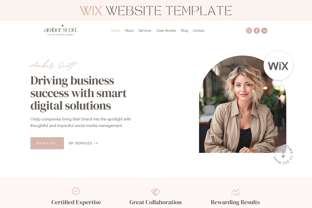 Wix Template Social Media Manager