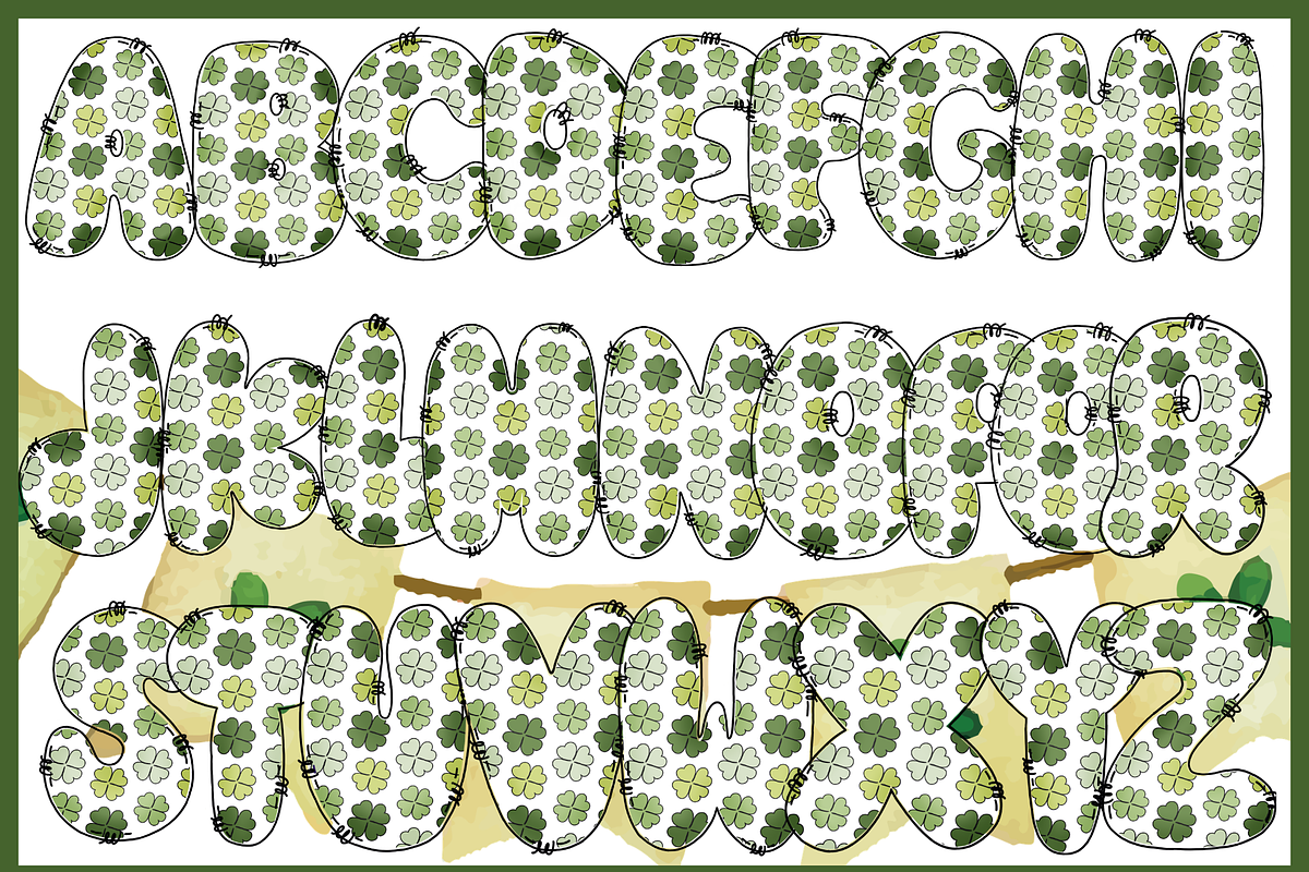 IrishClover-PNG fonts, a Font by It me digital art (Photo 5 of 6)