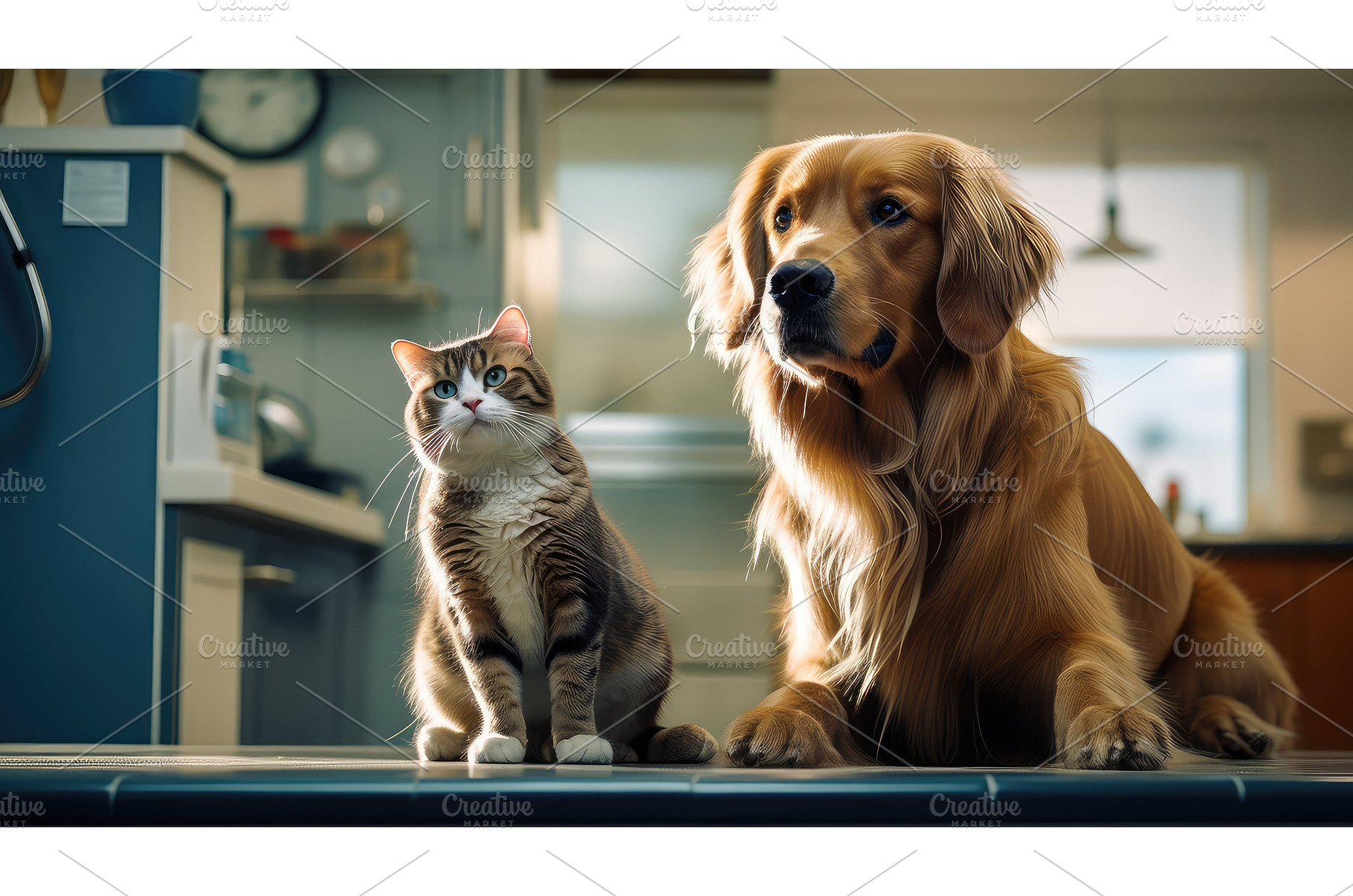 animal dog and cat at vet ai, an Animal Photo by pikepicture
