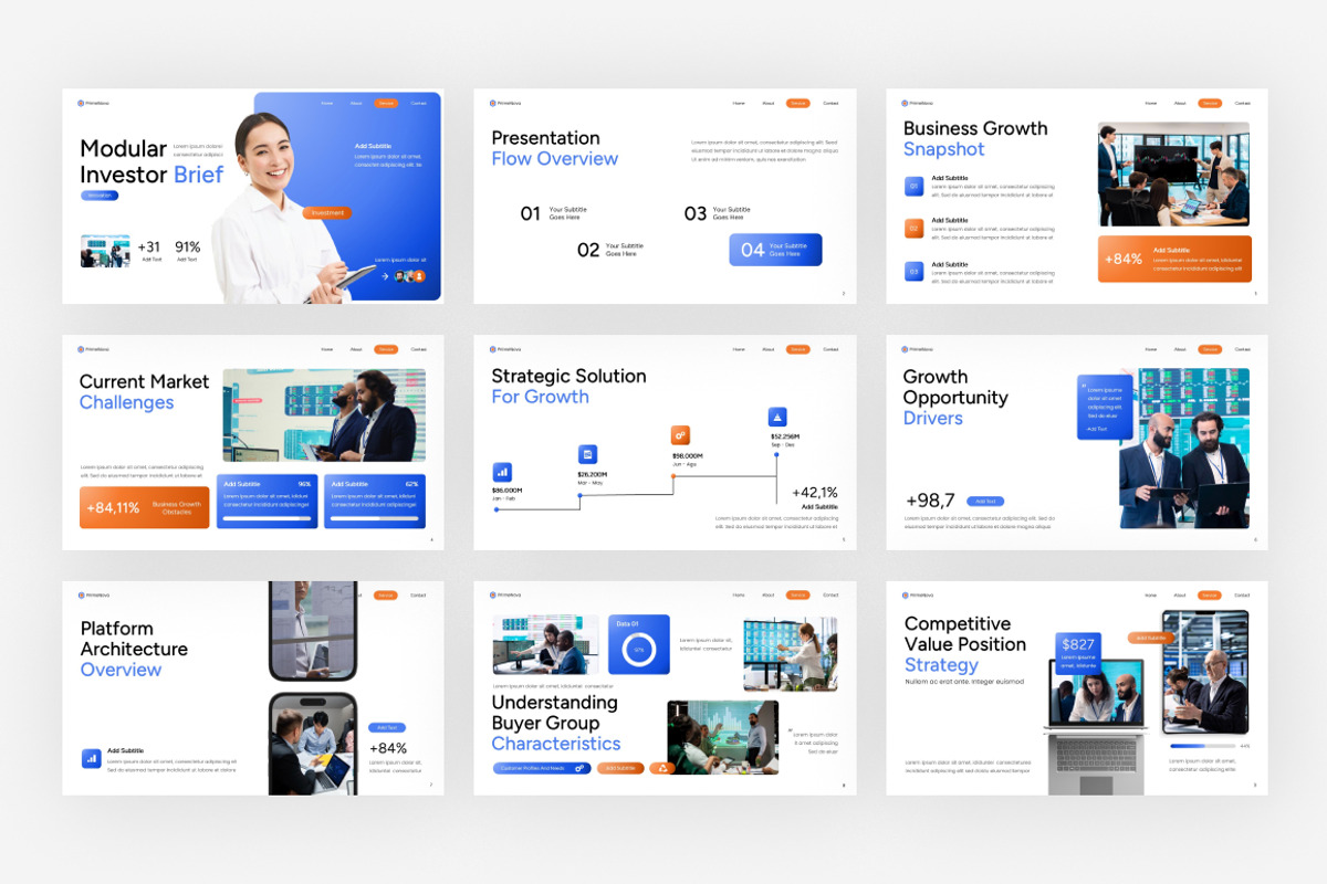 Modular Investor Brief Google Slides, a Presentation Template by Loin Studio (Photo 3 of 4)