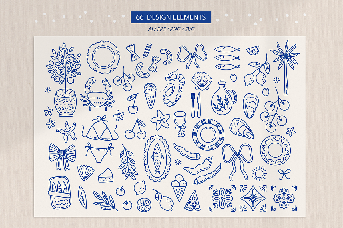 Mediterranean Summer Kit, a Food Illustration by miumiu (Photo 5 of 15)