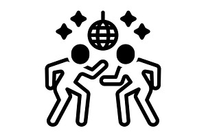 Disco dance hall solid icon, a Solid Icon by Creative priyanka