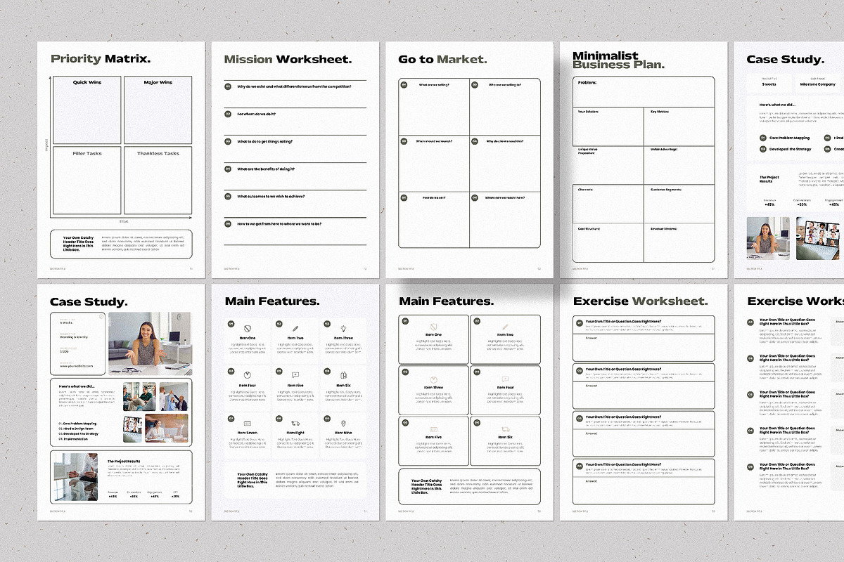 Premium Workbook Templates For Canva, a Marketing Template by AndrewPixel (Photo 8 of 12)